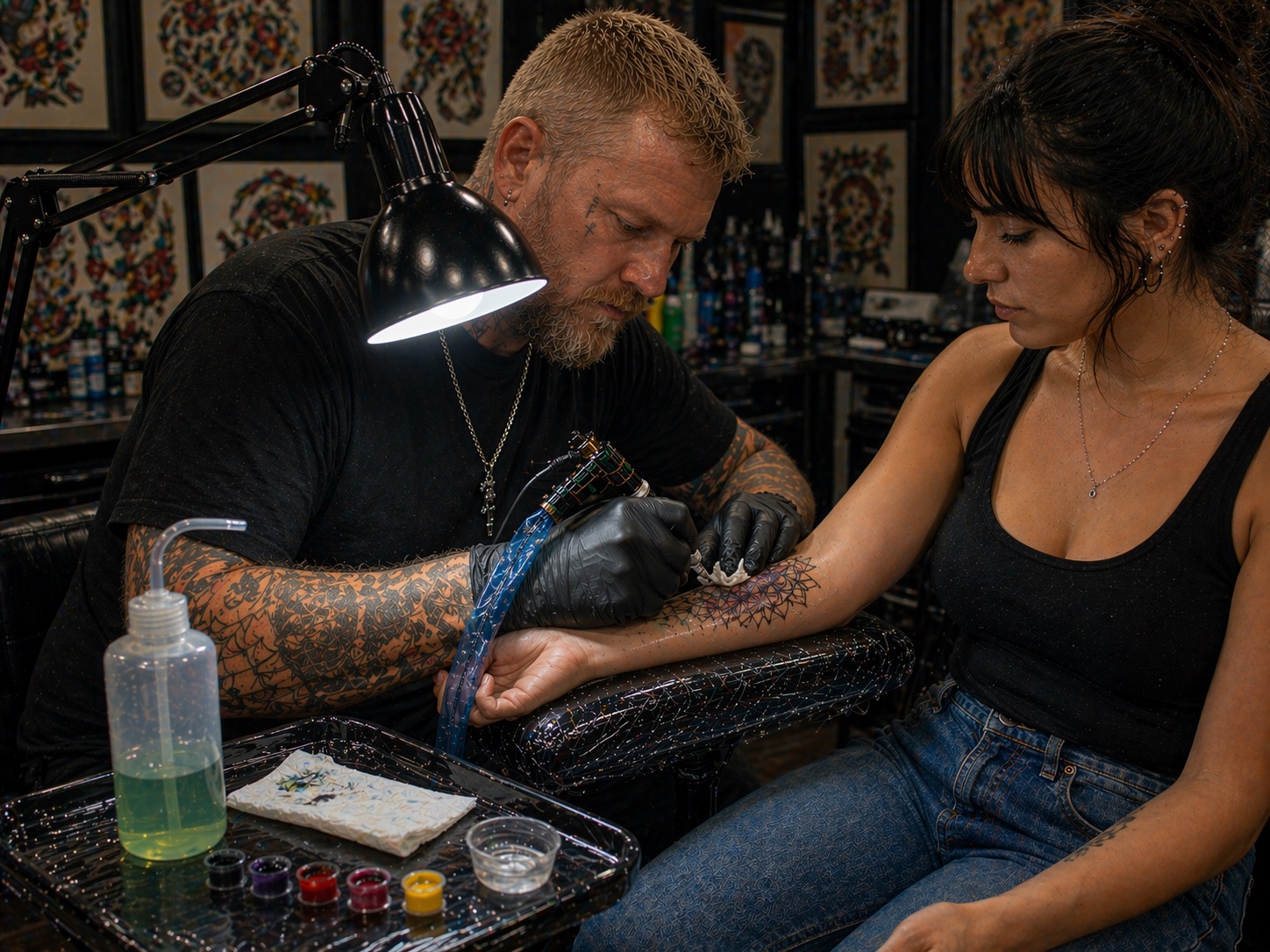 Side-by-side comparison of tattoo styles — traditional bold lines versus fine line realism — showing why matching the right style to the right tattoo artist matters