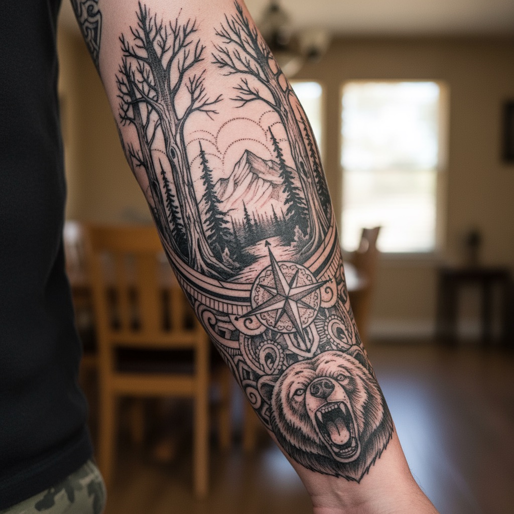 Tattoo portfolio image showing finished work from a professional artist